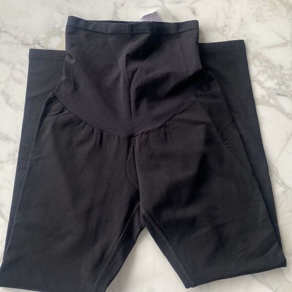 Maternity Leggings Black Size Medium full length belly panel - Picture 10 of 10